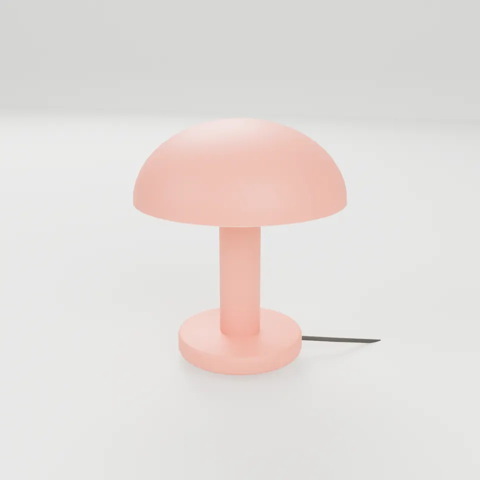 Orbit table lamp in Coral