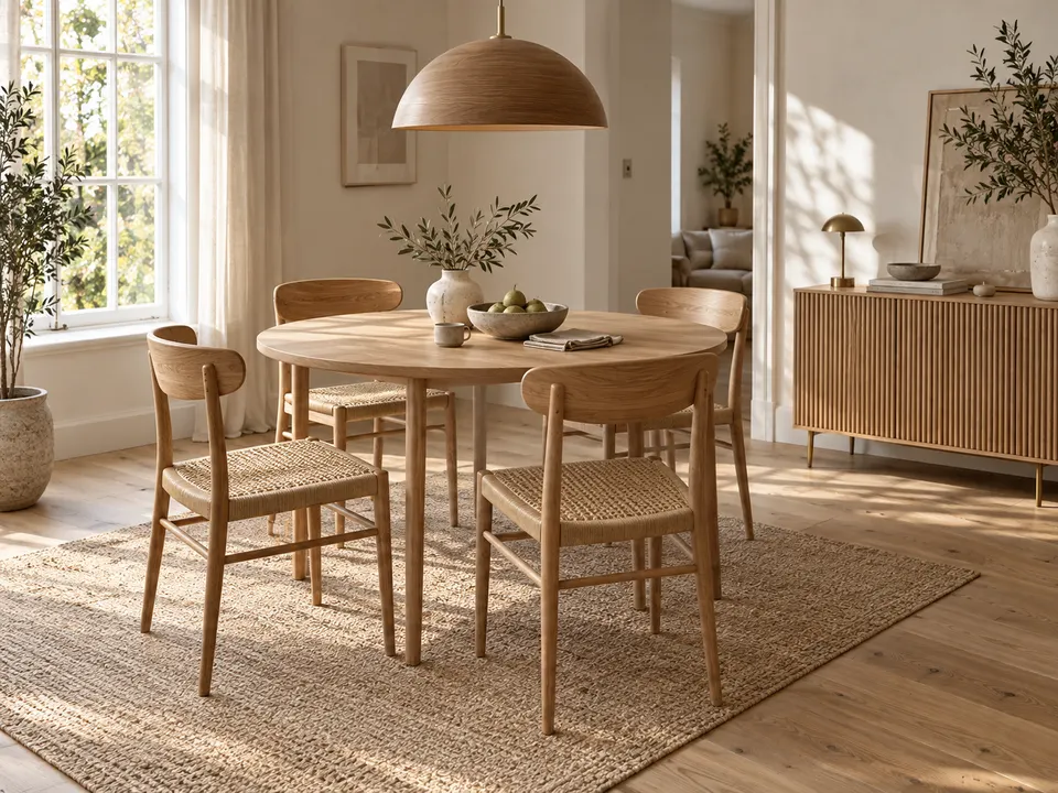 Dining room furniture and lighting