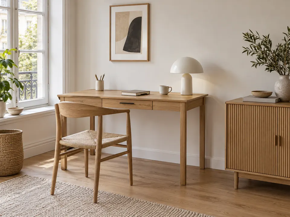 Workspace furniture and lighting
